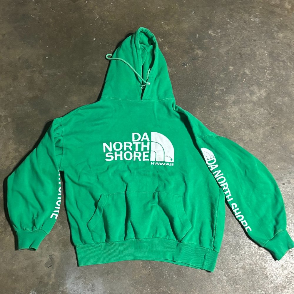 Unisex Da North Shore Hawaii Green Hoodie